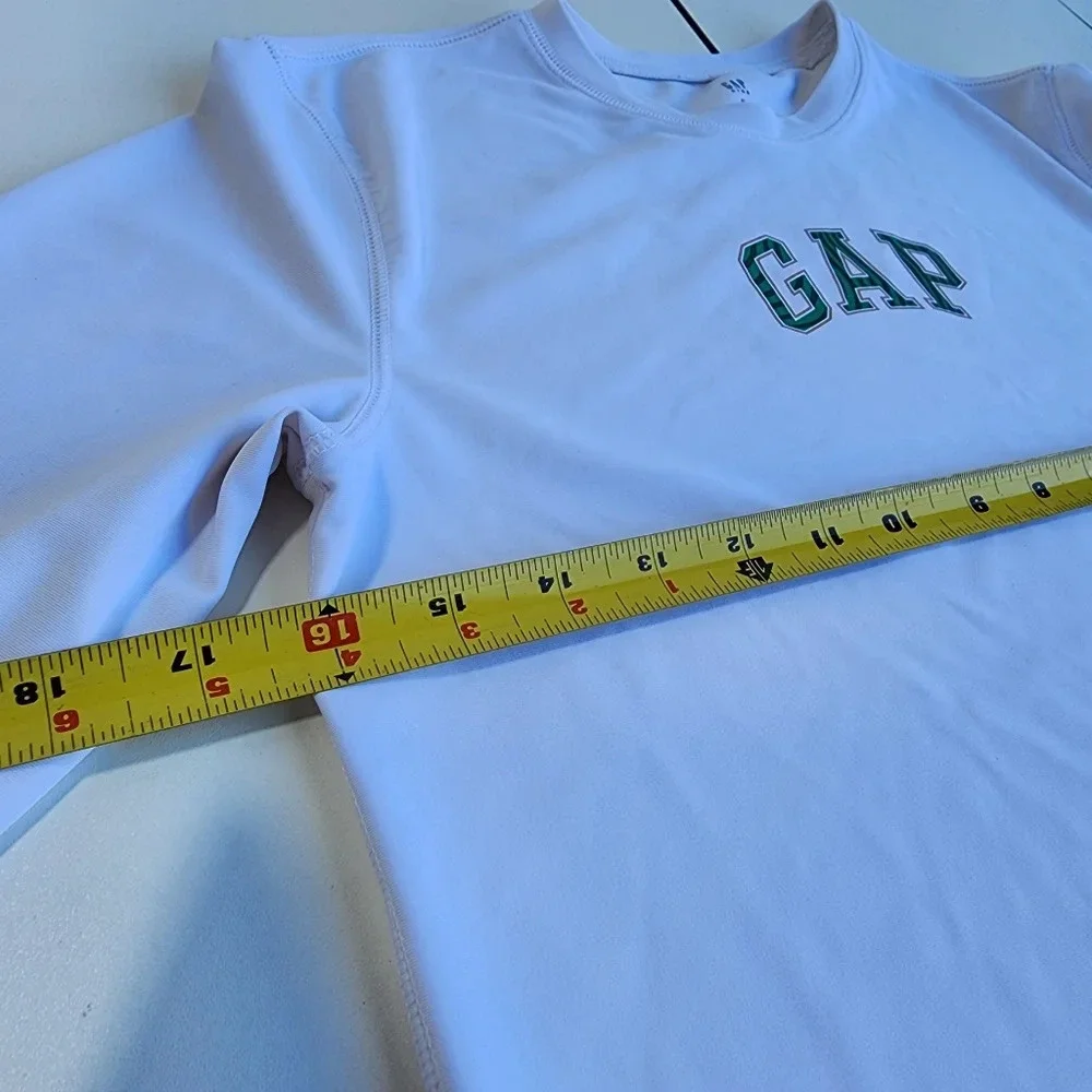 GAP Kids White Green Rush Guard Boy's Long Sleeves Top Shirt Sz XL